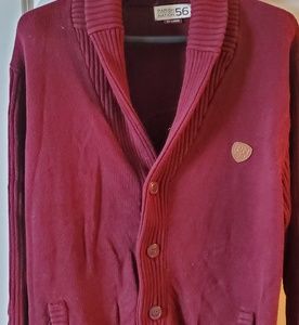 Parish nation cardigan sweater, burgandy